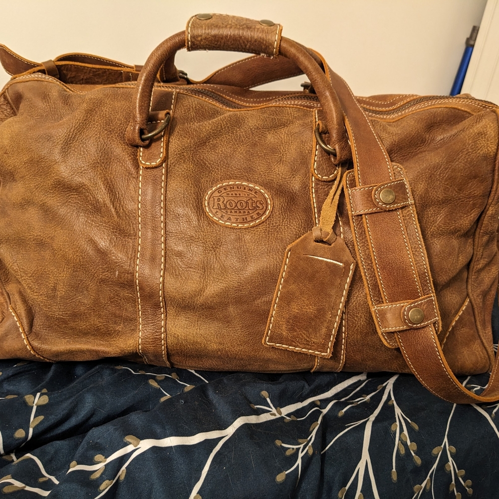 Roots Brown Leather Men's Bag